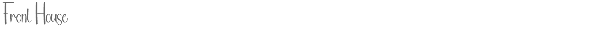 Sample characters Front House Font